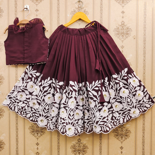 Pastel Color Kids Lehenga Choli