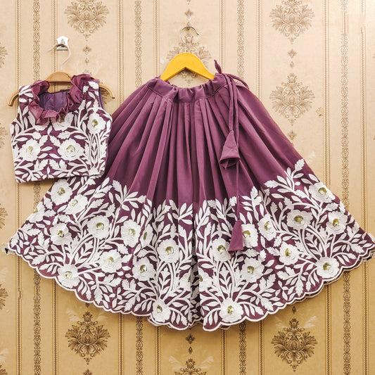 Pastel Color Kids Lehenga Choli