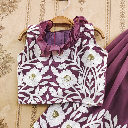 Pastel Color Kids Lehenga Choli