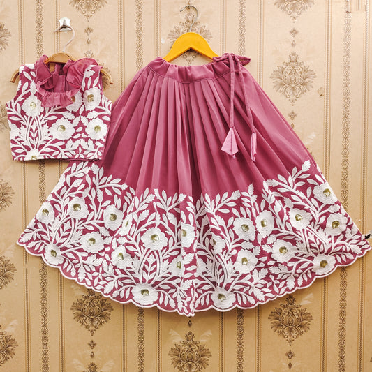 Pastel Color Kids Lehenga Choli