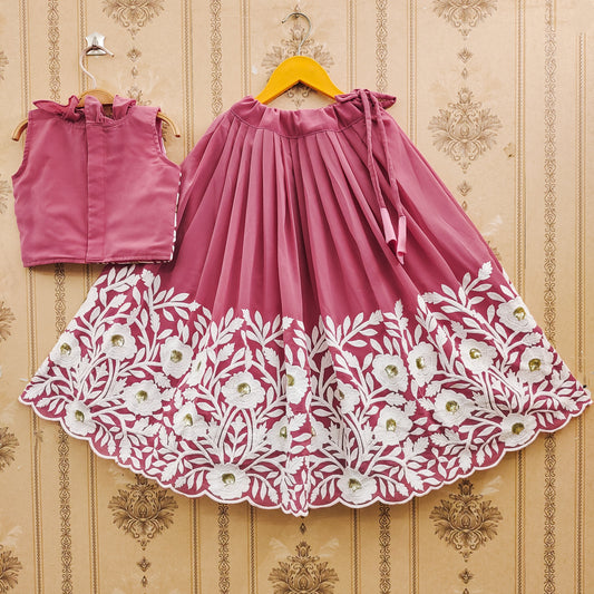 Pastel Color Kids Lehenga Choli