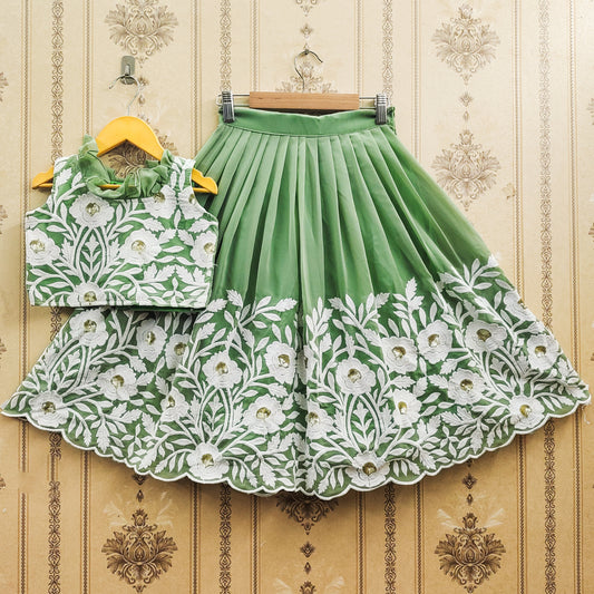 Pastel Color Kids Lehenga Choli