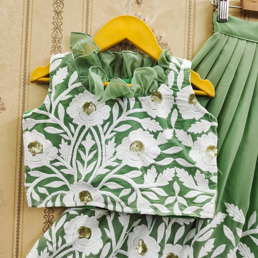 Pastel Color Kids Lehenga Choli