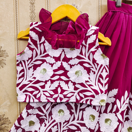 Pastel Color Kids Lehenga Choli