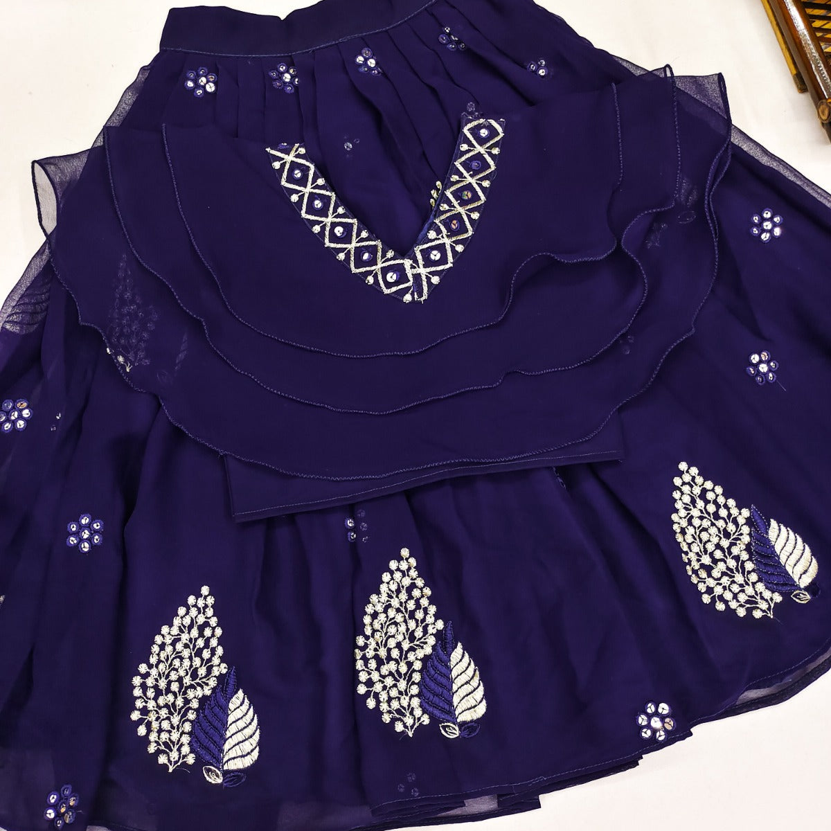 Vibrant Color Combo Kids Lehenga Choli