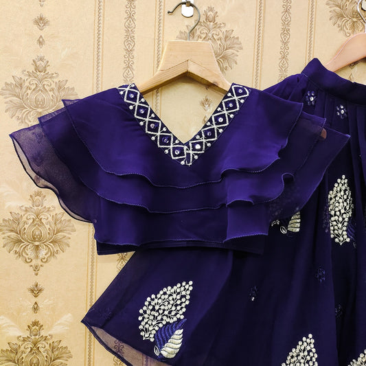 Vibrant Color Combo Kids Lehenga Choli