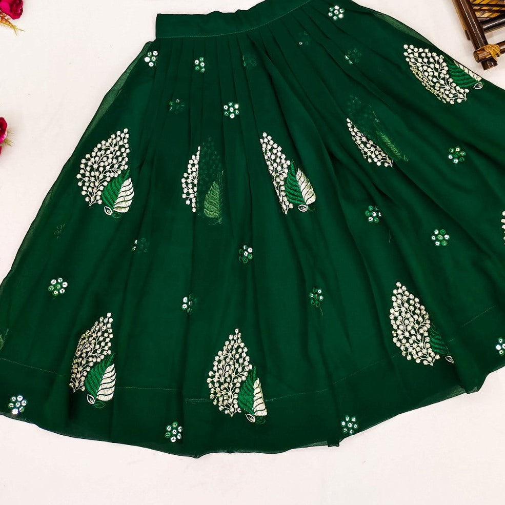 Vibrant Color Combo Kids Lehenga Choli