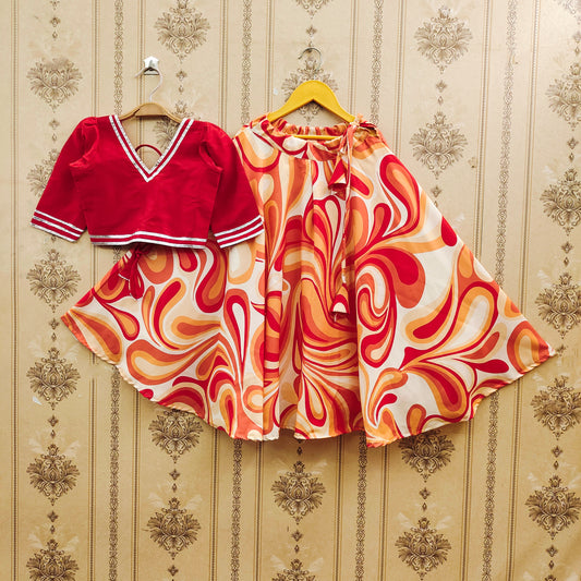 Graceful ultural Attire Kids Lehenga Choli