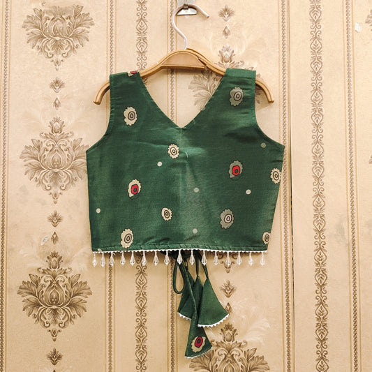 Trendy Kalamkari Kids Choli Set