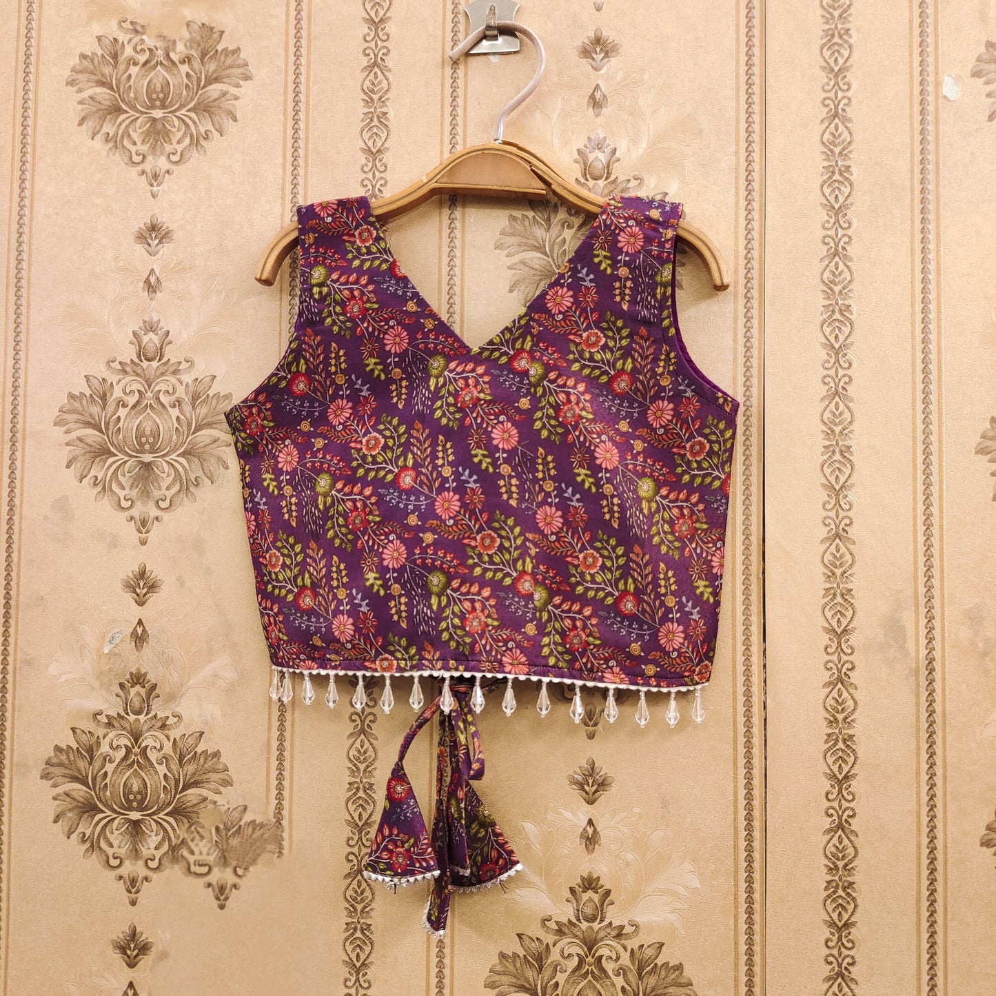 Trendy Kalamkari Kids Choli Set