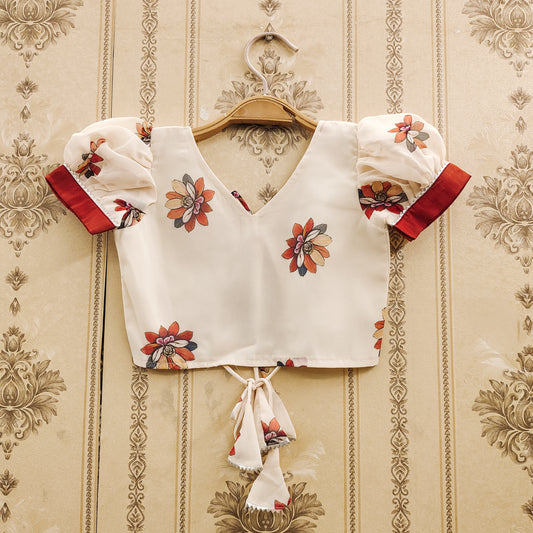 Floral Kids Lehenga Choli Pattern