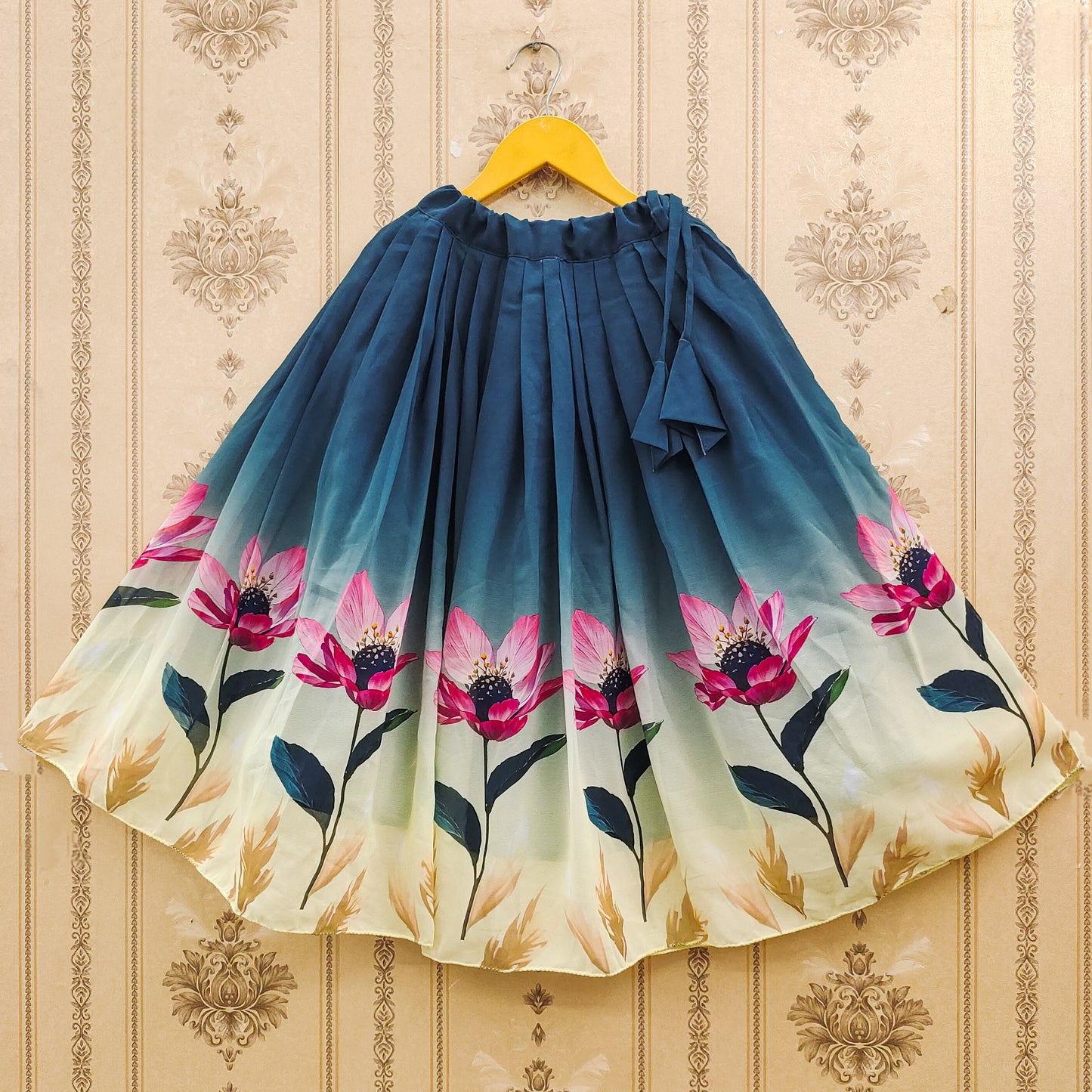 Floral Kids Lehenga Choli Pattern