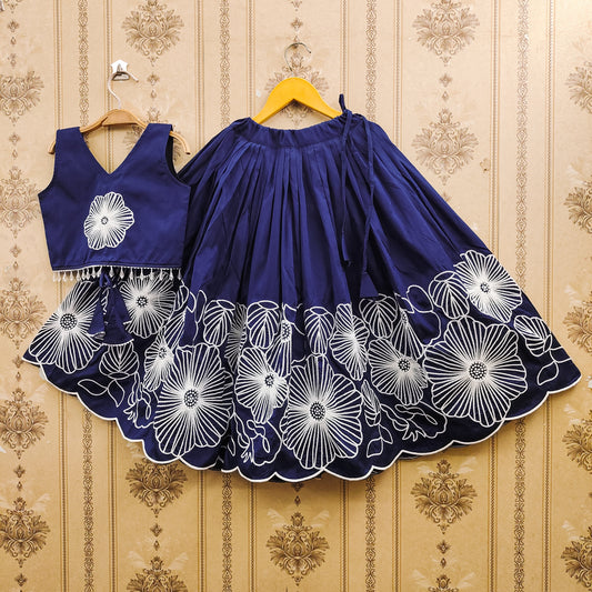 Embroidered Kids Choli Set