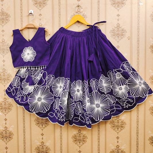 Embroidered Kids Choli Set