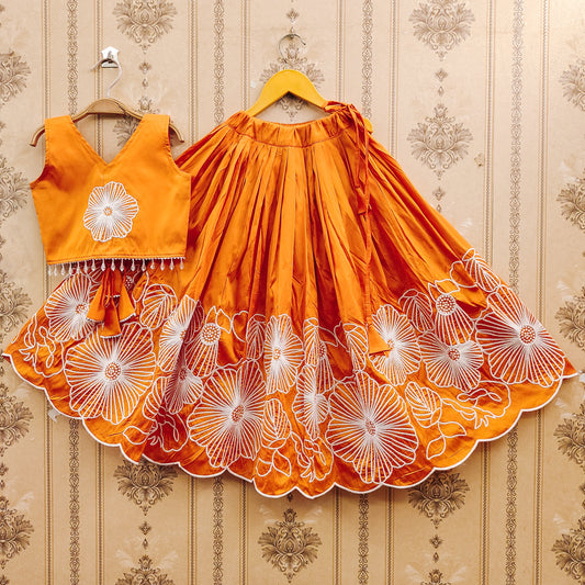 Embroidered Kids Choli Set