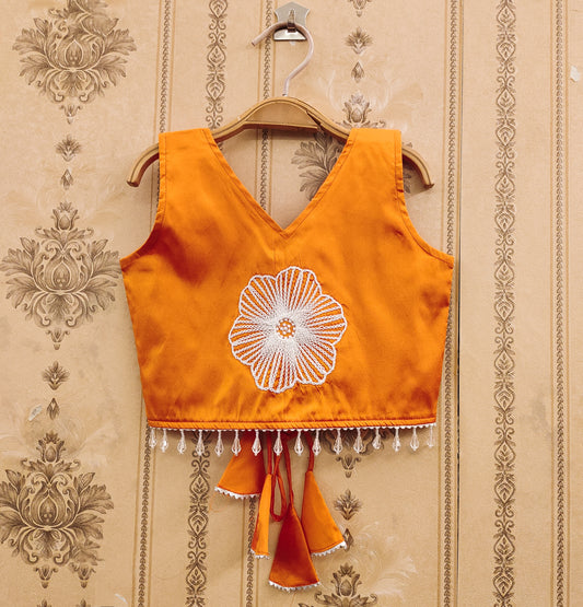 Embroidered Kids Choli Set