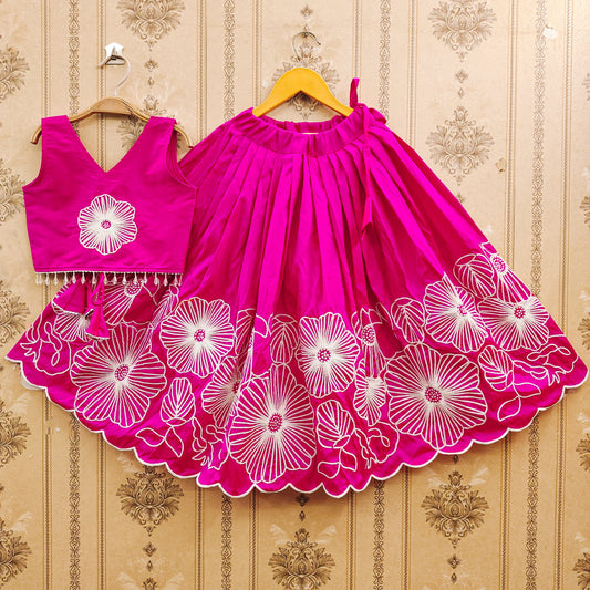 Embroidered Kids Choli Set