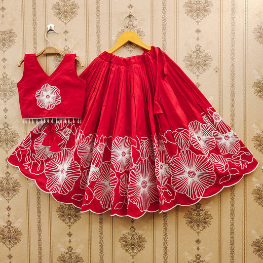 Embroidered Kids Choli Set