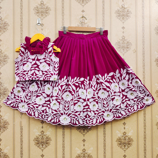 Pastel Color Kids Lehenga Choli