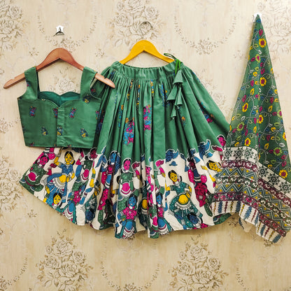 Traditional Kalamkari Kids Lehenga Outfit