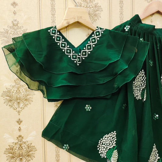 Vibrant Color Combo Kids Lehenga Choli