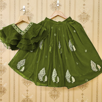 Vibrant Color Combo Kids Lehenga Choli