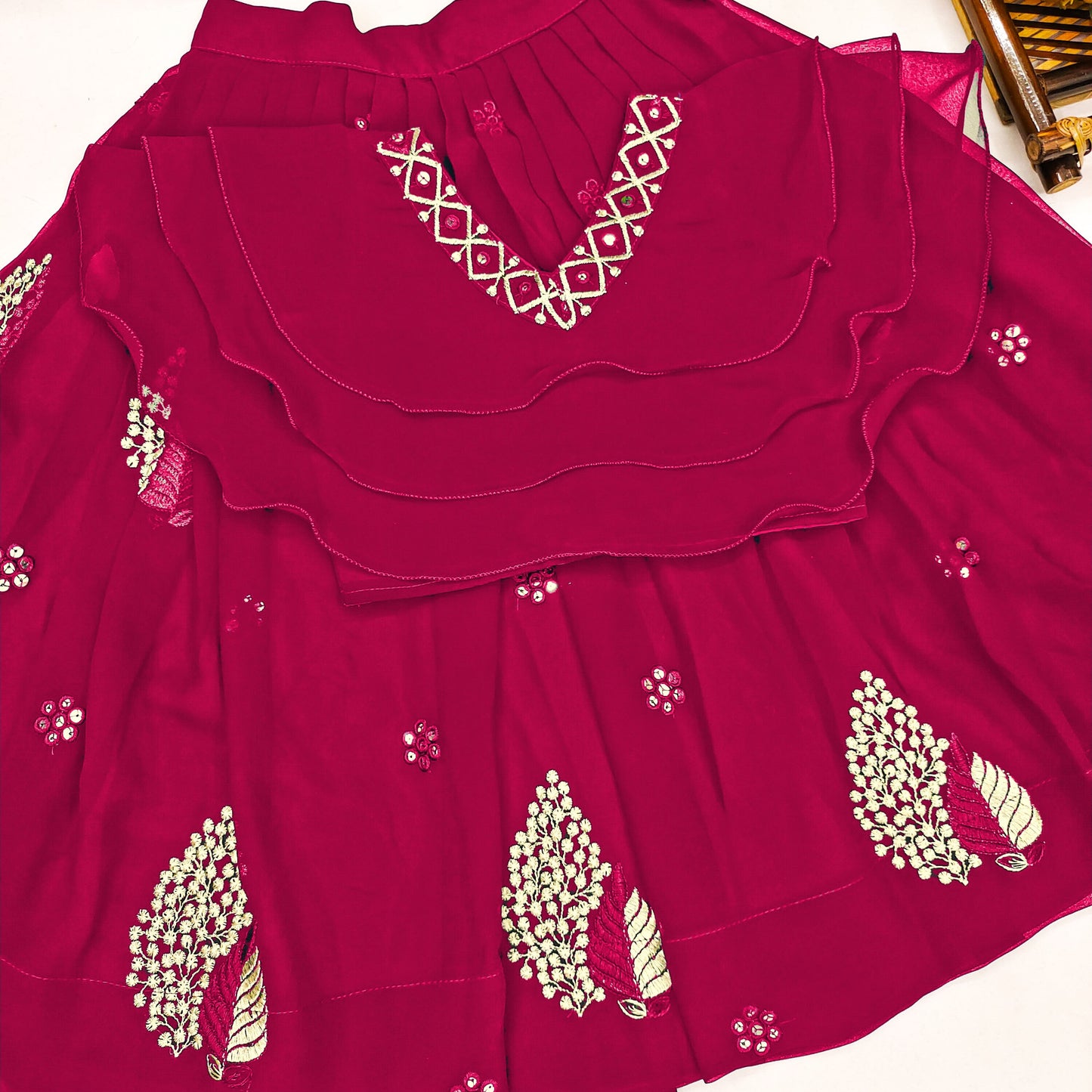 Vibrant Color Combo Kids Lehenga Choli
