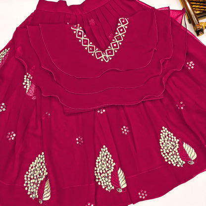 Vibrant Color Combo Kids Lehenga Choli