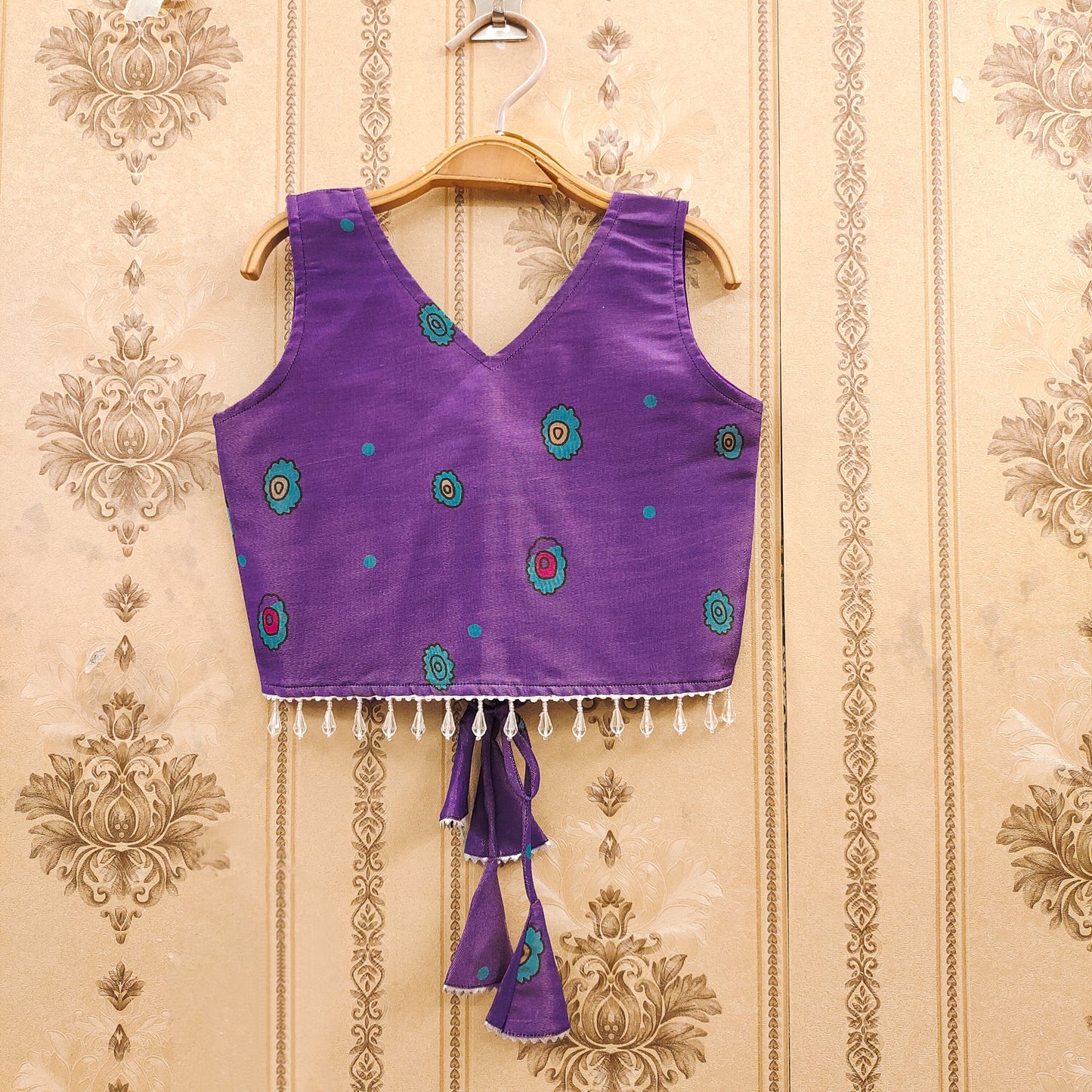 Trendy Kalamkari Kids Choli Set