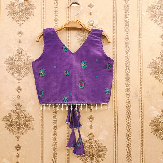 Trendy Kalamkari Kids Choli Set