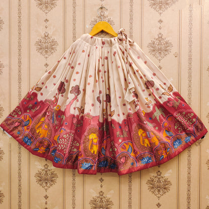 Trendy Kalamkari Kids Choli Set