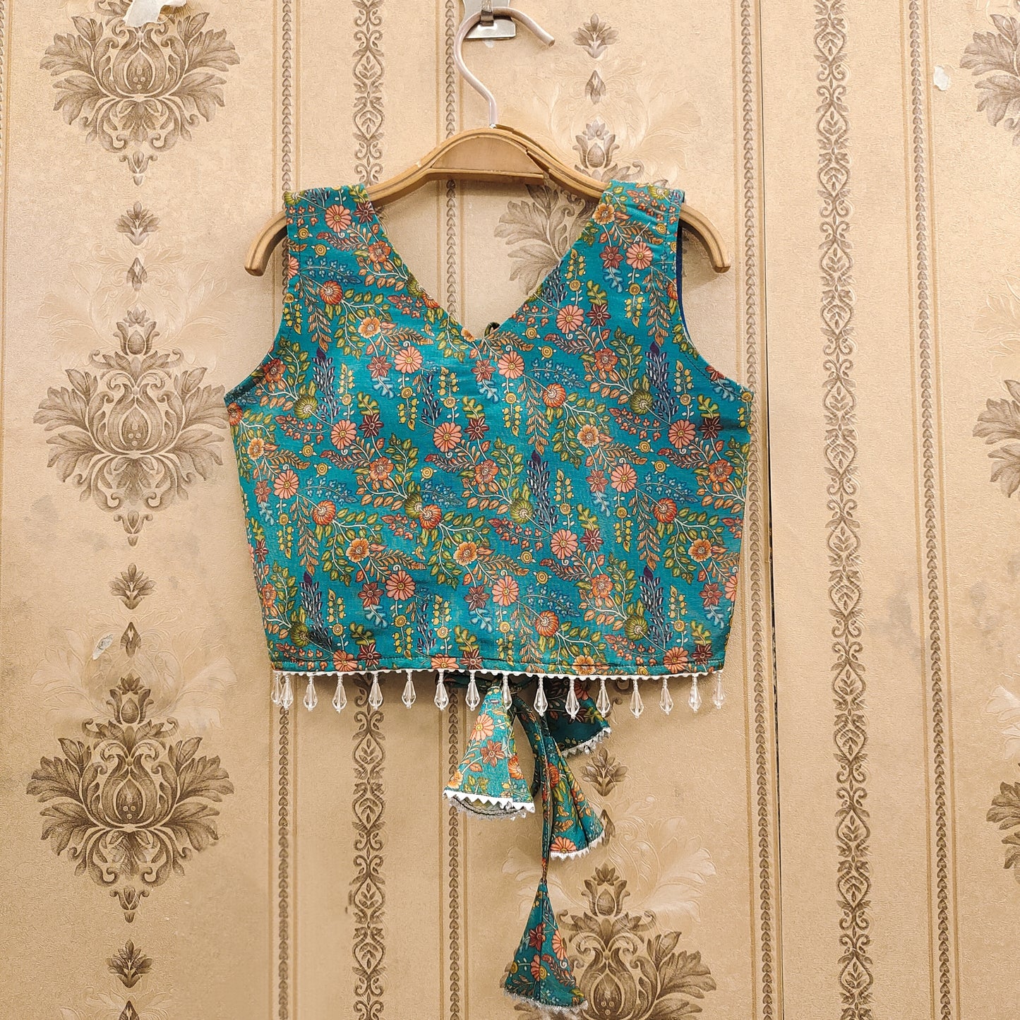 Trendy Kalamkari Kids Choli Set