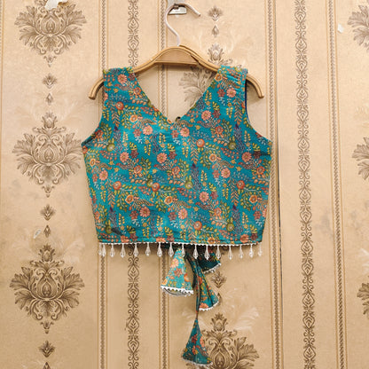 Trendy Kalamkari Kids Choli Set