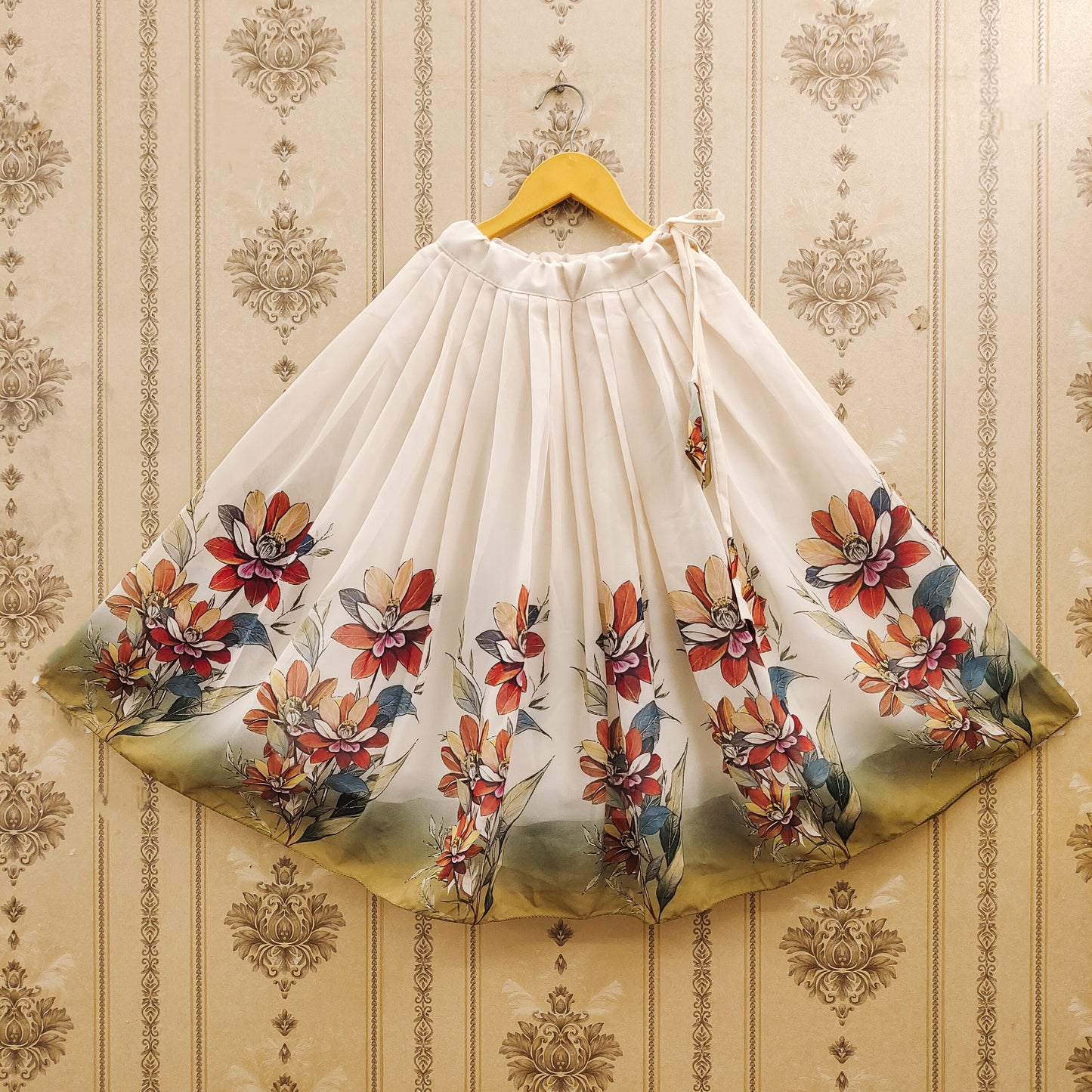 Floral Kids Lehenga Choli Pattern