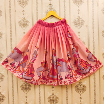 Floral Kids Lehenga Choli Pattern